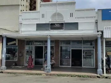 Pavement front shop.